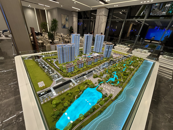 成都地產(chǎn)沙盤模型制作,濱江1號沙盤模型展示